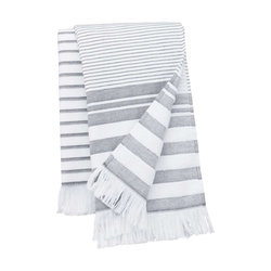 KA132 STRIPED FRINGED FOUTA