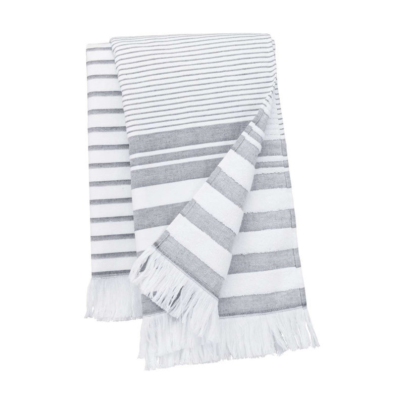 KA132 STRIPED FRINGED FOUTA
