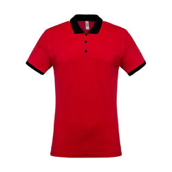 KA258 MEN'S TWO-TONE PIQUÉ POLO SHIRT
