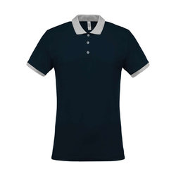 KA258 MEN'S TWO-TONE PIQUÉ POLO SHIRT