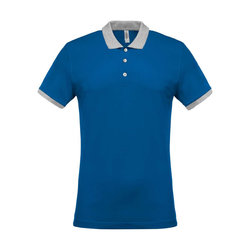 KA258 MEN'S TWO-TONE PIQUÉ POLO SHIRT