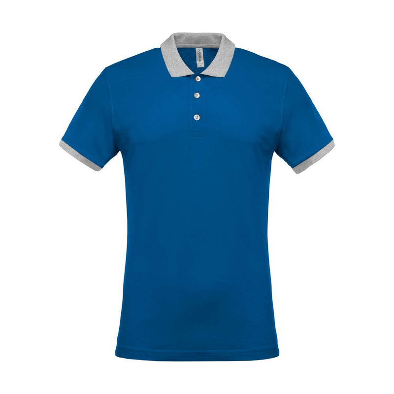 KA258 MEN'S TWO-TONE PIQUÉ POLO SHIRT