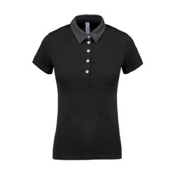 KA261 LADIES' TWO-TONE JERSEY POLO SHIRT