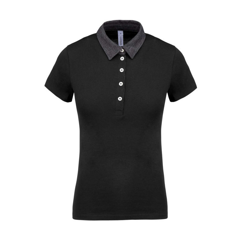 KA261 LADIES' TWO-TONE JERSEY POLO SHIRT