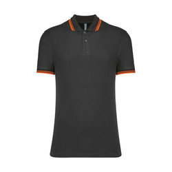 KA272 MEN'S SHORT-SLEEVED POLOSHIRT WITH CONTRASTING PIPING