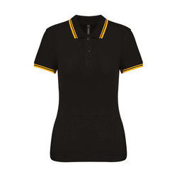 KA273 LADIE'S SHORT-SLEEVED POLOSHIRT WITH CONTRASTING PIPING