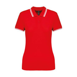 KA273 LADIE'S SHORT-SLEEVED POLOSHIRT WITH CONTRASTING PIPING