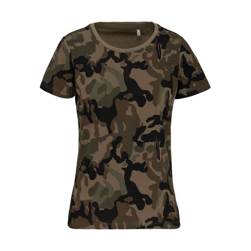 KA3031 LADIES' SHORT-SLEEVED CAMO T-SHIRT