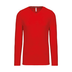 KA358 MEN'S LONG-SLEEVED V-NECK T-SHIRT