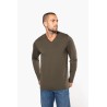KA358 MEN'S LONG-SLEEVED V-NECK T-SHIRT