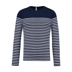 KA366 MEN’S LONG-SLEEVED BRETON STRIPE TOP