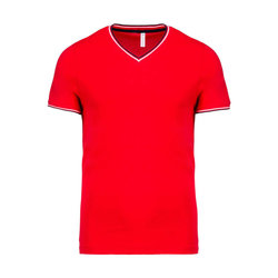 KA374 MEN'S PIQUÉ KNIT V-NECK T-SHIRT