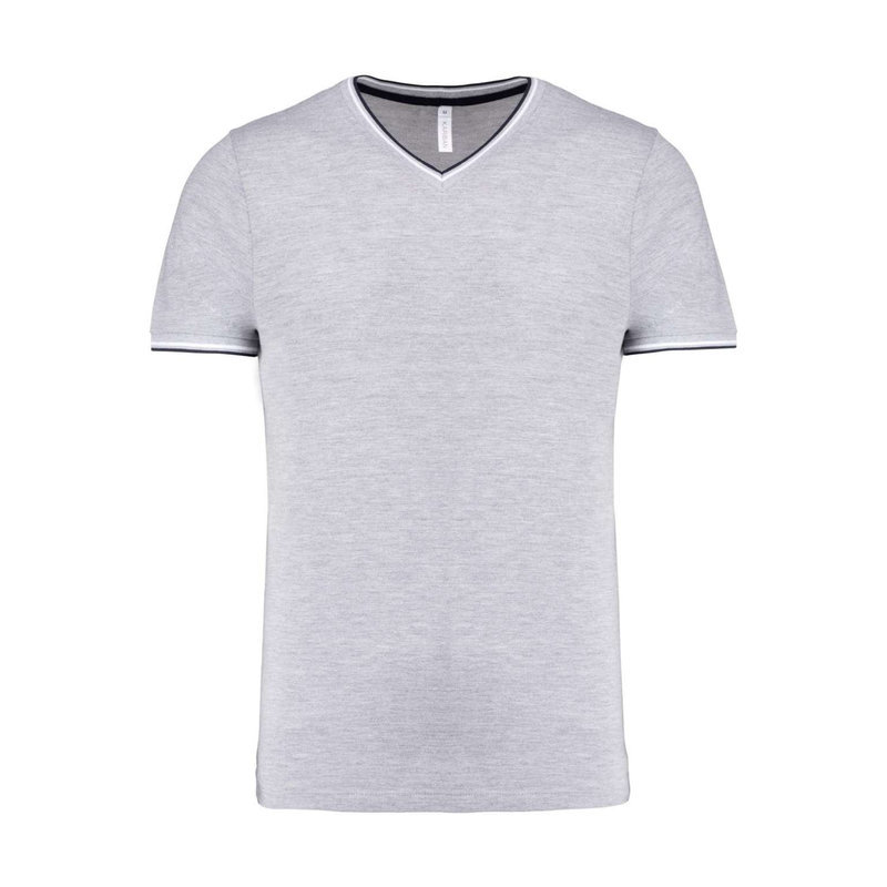 KA374 MEN'S PIQUÉ KNIT V-NECK T-SHIRT