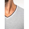 KA374 MEN'S PIQUÉ KNIT V-NECK T-SHIRT