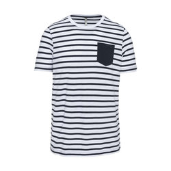 KA378 STRIPED SHORT SLEEVE SAILOR T-SHIRT WITH POCKET