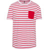 KA378 STRIPED SHORT SLEEVE SAILOR T-SHIRT WITH POCKET