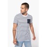 KA378 STRIPED SHORT SLEEVE SAILOR T-SHIRT WITH POCKET