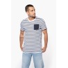 KA378 STRIPED SHORT SLEEVE SAILOR T-SHIRT WITH POCKET