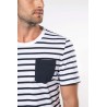 KA378 STRIPED SHORT SLEEVE SAILOR T-SHIRT WITH POCKET