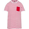 KA379 KIDS' STRIPED SHORT SLEEVE SAILOR T-SHIRT WITH POCKET