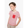 KA379 KIDS' STRIPED SHORT SLEEVE SAILOR T-SHIRT WITH POCKET