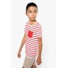 KA379 KIDS' STRIPED SHORT SLEEVE SAILOR T-SHIRT WITH POCKET