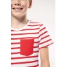 KA379 KIDS' STRIPED SHORT SLEEVE SAILOR T-SHIRT WITH POCKET