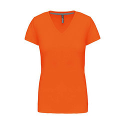 KA381 LADIES' SHORT-SLEEVED V-NECK T-SHIRT