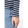KA386 LADIES’ LONG-SLEEVED BRETON STRIPE TOP