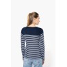 KA386 LADIES’ LONG-SLEEVED BRETON STRIPE TOP