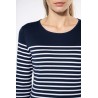 KA386 LADIES’ LONG-SLEEVED BRETON STRIPE TOP