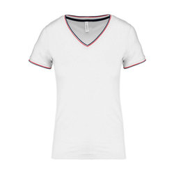 KA394 LADIES' PIQUÉ KNIT V-NECK T-SHIRT