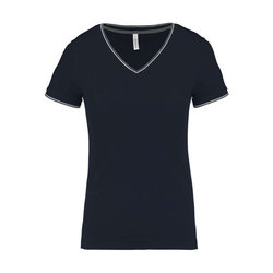KA394 LADIES' PIQUÉ KNIT V-NECK T-SHIRT