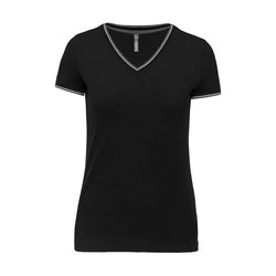 KA394 LADIES' PIQUÉ KNIT V-NECK T-SHIRT