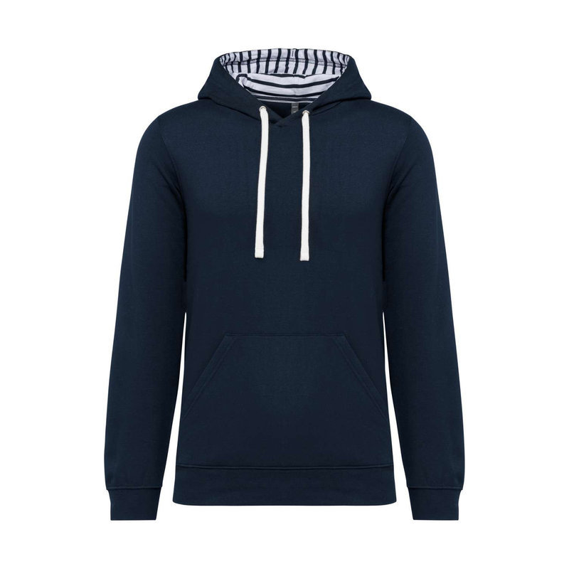 KA4013 UNISEX CONTRAST PATTERNED HOODED SWEATSHIRT