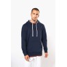KA4013 UNISEX CONTRAST PATTERNED HOODED SWEATSHIRT
