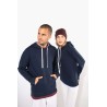 KA4013 UNISEX CONTRAST PATTERNED HOODED SWEATSHIRT