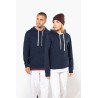 KA4013 UNISEX CONTRAST PATTERNED HOODED SWEATSHIRT
