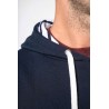 KA4013 UNISEX CONTRAST PATTERNED HOODED SWEATSHIRT