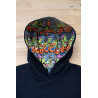 KA4014 UNISEX KIDS CONTRAST PATTERNED HOODED SWEATSHIRT