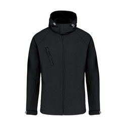 KA413 MEN'S DETACHABLE HOODED SOFTSHELL JACKET