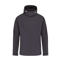 KA413 MEN'S DETACHABLE HOODED SOFTSHELL JACKET