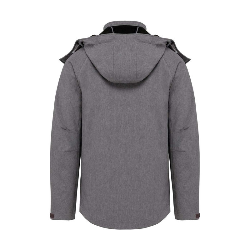 KA413 MEN'S DETACHABLE HOODED SOFTSHELL JACKET