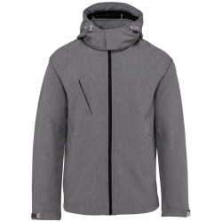 KA413 MEN'S DETACHABLE HOODED SOFTSHELL JACKET