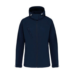 KA414 LADIES' DETACHABLE HOODED SOFTSHELL JACKET