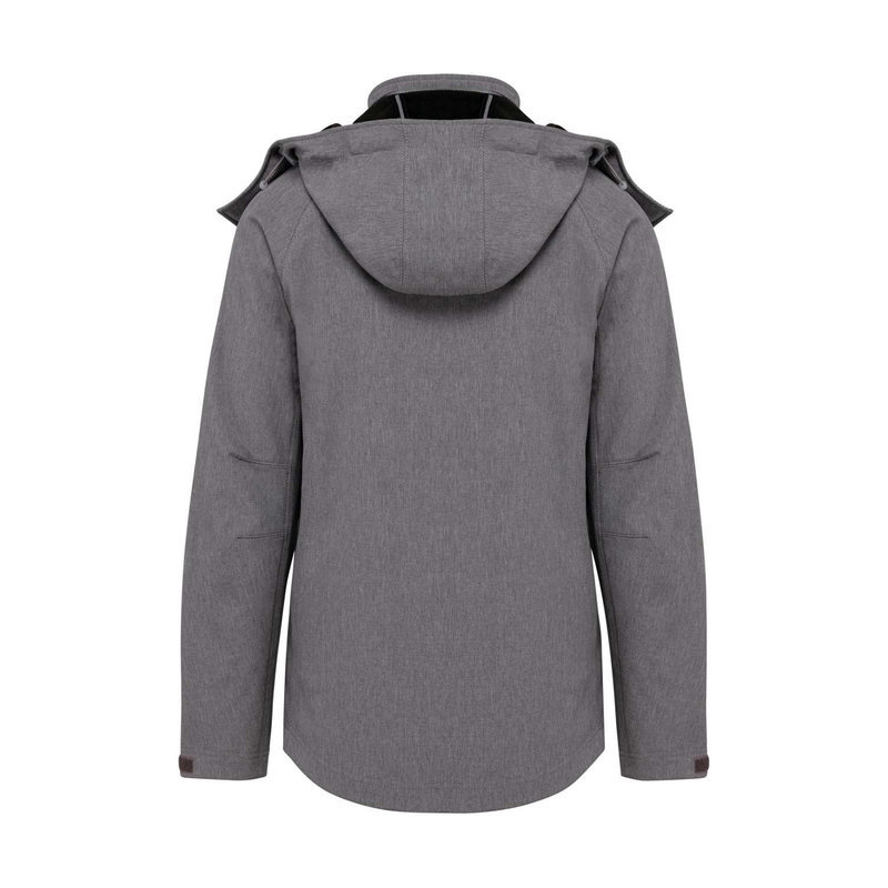 KA414 LADIES' DETACHABLE HOODED SOFTSHELL JACKET