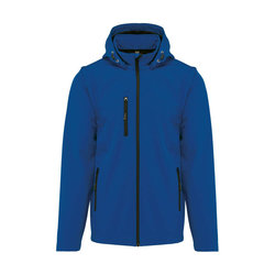 KA422 UNISEX 3-LAYER SOFTSHELL HOODED JACKET WITH REMOVABLE SLEEVES