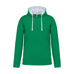 KA446 MEN'S CONTRAST HOODED SWEATSHIRT