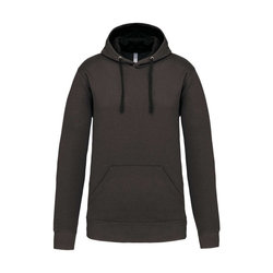 KA446 MEN'S CONTRAST HOODED SWEATSHIRT