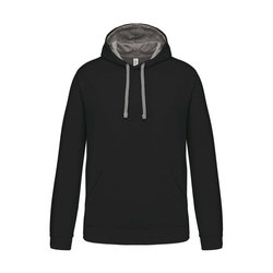 KA446 MEN'S CONTRAST HOODED SWEATSHIRT